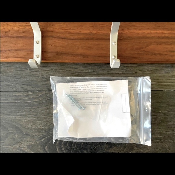 Schoolhouse Black Walnut Coat Rack 2 hooks - Picture 6 of 6